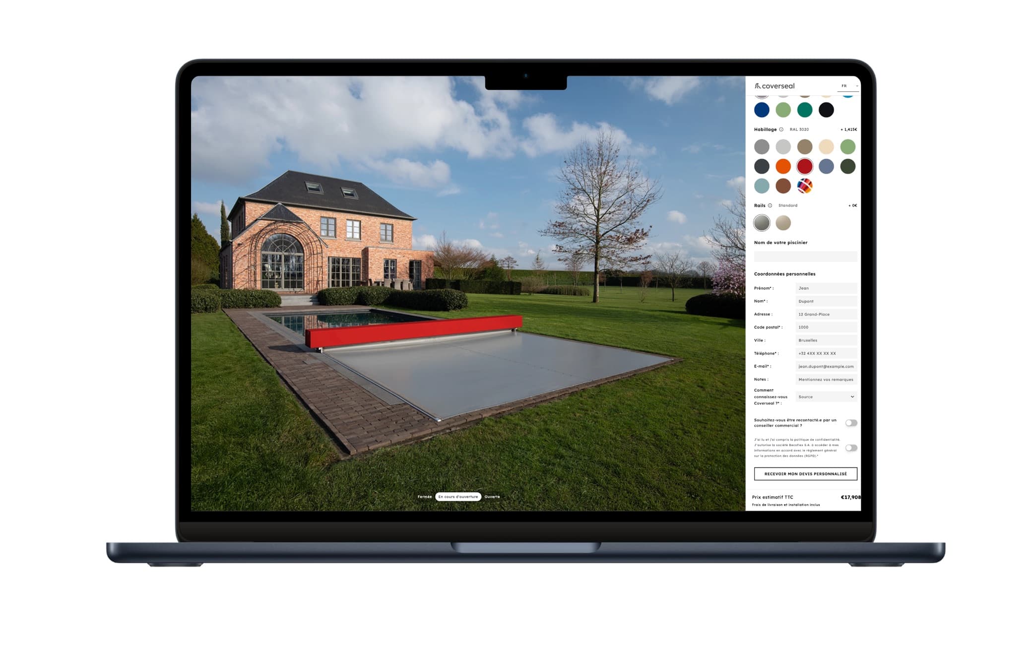Coverseal — configurator detail